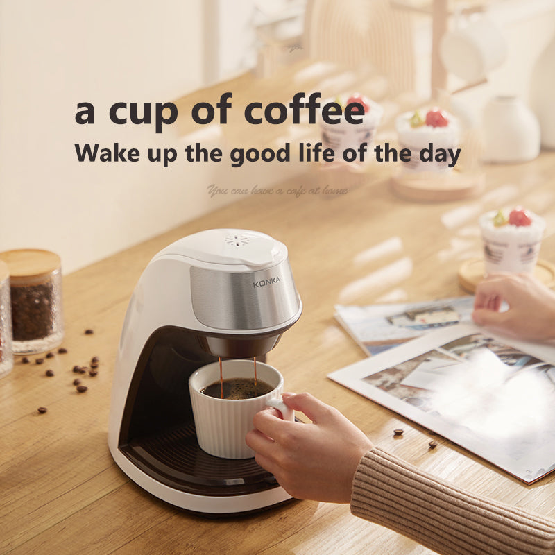 Compact Auto Coffee Maker – One-Touch Brew for Home & Office